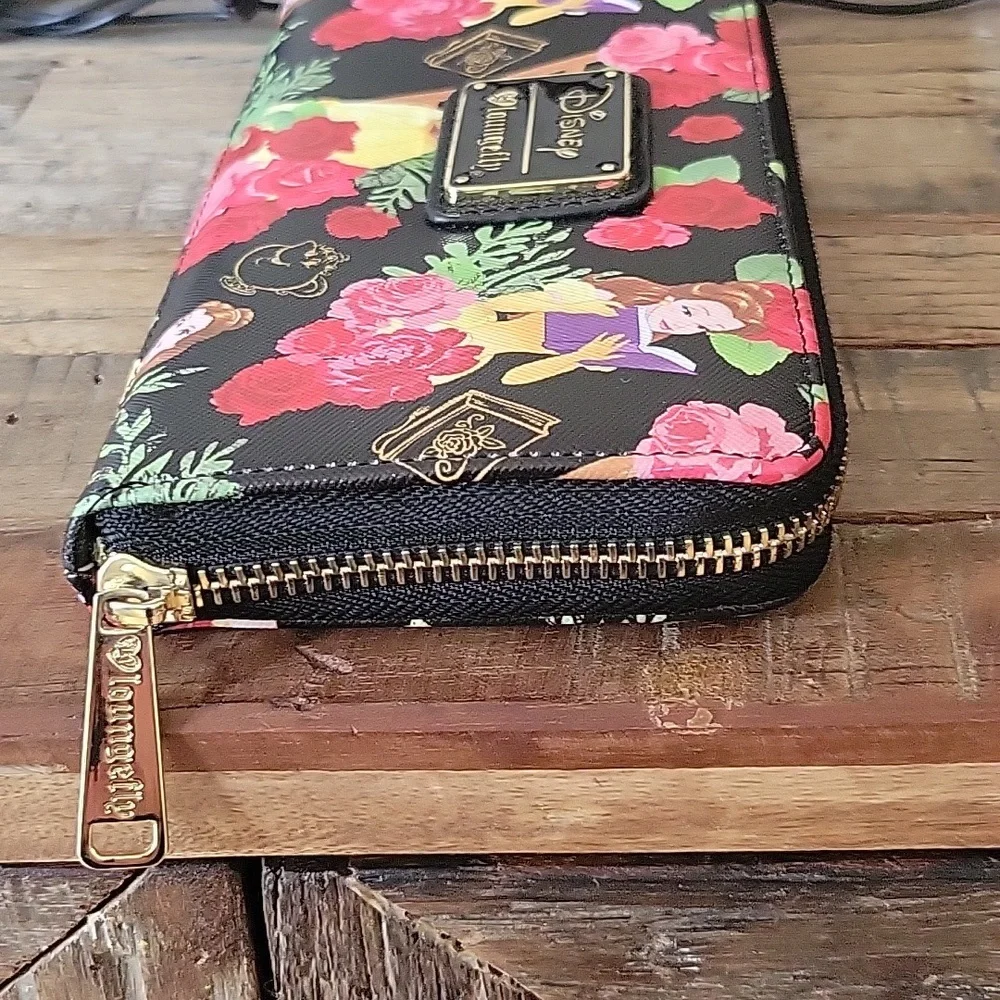 Disney × Loungefly Belle Beauty and The Beast Full Zipper Wallet